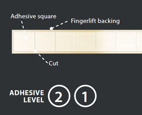Guarantape Level 1/2 Perm/Peel Adhesive Squares - Pack of 1000
