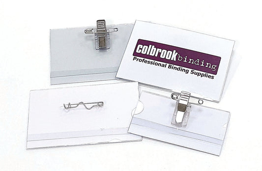 Badge Holders Rigid PVC Pin and Clip